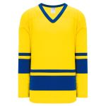 Athletic Knit H6400-257 League Hockey Jersey - Maize/Royal - Primary