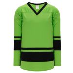 Athletic Knit H6400-269 League Hockey Jersey - Lime Green/Black - Primary