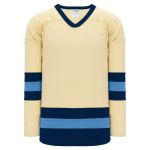 Athletic Knit H6500-545 League Hockey Jersey - Sand/Navy/Sky - Primary