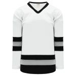 Athletic Knit H6500-627 League Hockey Jersey - White/Black/Grey - Primary
