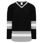 Athletic Knit H6500-918 League Hockey Jersey - Black/Grey/White - Primary