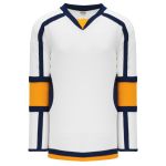 Athletic Knit H7000-461 Select Hockey Jersey - White/Navy/Gold - Primary