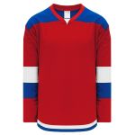 Athletic Knit H7400-344 Select Hockey Jersey - Red/Royal/White - Primary