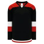 Athletic Knit H7400-348 Select Hockey Jersey - Black/Red/White - Primary