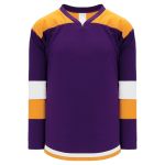 Athletic Knit H7400-441 Select Hockey Jersey - Purple/Gold/White - Primary