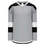 Athletic Knit H7400-973 Select Hockey Jersey - Grey/Black/White - Primary