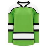 Athletic Knit H7500-107 Select Hockey Jersey - Lime Green/White/Black - Primary
