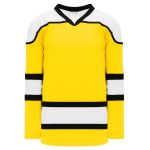 Athletic Knit H7500-256 Select Hockey Jersey - Maize/White/Black - Primary