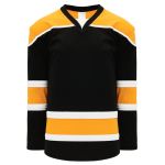 Athletic Knit H7500-437 Select Hockey Jersey - Black/Gold/White - Primary