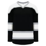 Athletic Knit H7500-918 Select Hockey Jersey - Black/White/Grey - Primary