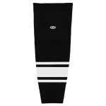 Athletic Knit HS2100-221 Lightweight Pro Hockey Socks - Black/White - Primary