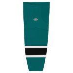 Athletic Knit HS2100-457 Lightweight Pro Hockey Socks - Pacific Teal/White/Black - Primary