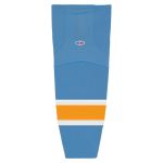 Athletic Knit HS2100-473 Lightweight Pro Hockey Socks - Sky/White/Gold - Primary