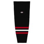 Athletic Knit HS2100-614 Lightweight Pro Hockey Socks - New Chicago 3rd Black - Primary