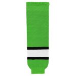 Athletic Knit HS630-107 Knitted Striped Hockey Socks - Lime/Black/White - Primary