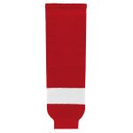 Athletic Knit HS630-202 Knitted Striped Hockey Socks - Detroit Red - Primary