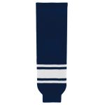 Athletic Knit HS630-216 Knitted Striped Hockey Socks - Navy/White - Primary