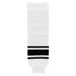 Athletic Knit HS630-222 Knitted Striped Hockey Socks - White/Black - Primary