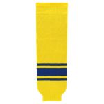 Athletic Knit HS630-257 Knitted Striped Hockey Socks - Maize/Royal - Primary