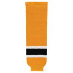 Athletic Knit HS630-298 Knitted Striped Hockey Socks - Boston Gold - Primary