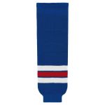 Athletic Knit HS630-312 Knitted Striped Hockey Socks - New York Rangers Royal - Primary
