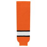 Athletic Knit HS630-330 Knitted Striped Hockey Socks - Orange/Black/White - Primary