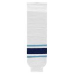 Athletic Knit HS630-341 Knitted Striped Hockey Socks - Maine White - Primary