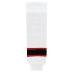 Athletic Knit HS630-367 Knitted Striped Hockey Socks - New Jersey White - Primary