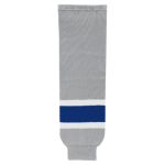 Athletic Knit HS630-450 Knitted Striped Hockey Socks - Grey/Royal/White - Primary