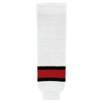 Athletic Knit HS630-741 Knitted Striped Hockey Socks - 2002 Team Canada White - Primary