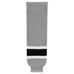 Athletic Knit HS630-954 Knitted Striped Hockey Socks - LA Stadium Series Grey - Primary