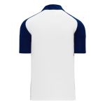 A1815 Apparel Polo Shirt - White/Navy - Back