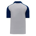 A1815 Apparel Polo Shirt - Heather Grey/Navy - Back