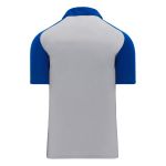 A1815 Apparel Polo Shirt - Heather Grey/Royal - Back