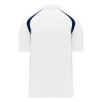A1820 Apparel Polo Shirt - White/Navy - Back