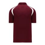 A1820 Apparel Polo Shirt - Maroon/White - Back