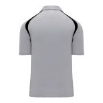 A1820 Apparel Polo Shirt - Heather Grey/Black - Back