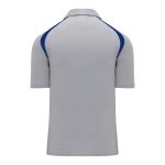 A1820 Apparel Polo Shirt - Heather Grey/Royal - Back