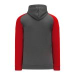 A1840 Apparel Sweatshirt - Heather Charcoal/Red - Back