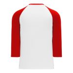 A1846 Apparel Short Sleeve Shirt - White/Red - Back
