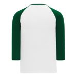 A1846 Apparel Short Sleeve Shirt - White/Dark Green - Back