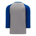 A1846 Apparel Short Sleeve Shirt - Heather Grey/Royal - Back