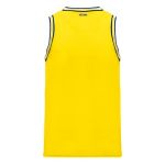 B1710 Pro Basketball Jersey - Maize/White/Navy - Back