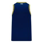B1710 Pro Basketball Jersey - Navy/Maize/White - Back