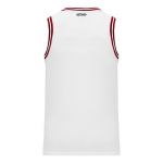 B1710 Pro Basketball Jersey - White/Black/Red - Back
