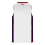 B1715 Pro Basketball Jersey - White/Royal/Red - Back