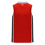 B1715 Pro Basketball Jersey - Red/Black/White - Back