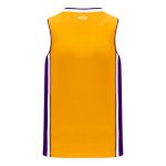 B1715 Pro Basketball Jersey - Gold/Purple/White - Back