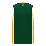 B1715 Pro Basketball Jersey - Dark Green/Gold/White - Back