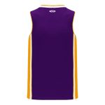 B1715 Pro Basketball Jersey - Purple/Gold/White - Back
